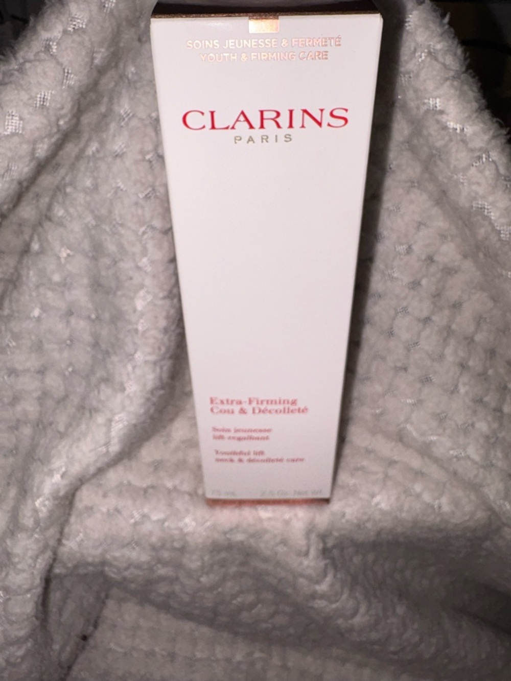 Clarins Extra-Firming Neck & Décolletage Cream - White with Pink Accents